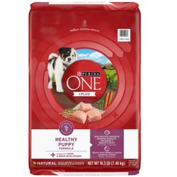 16 Pound Bag Purina ONE Plus Natural High Protein Healthy Puppy Formula 