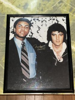 Muhammad Ali And Elvis Photographed Signed Muhammad Ali A.K.A. Cassius Clay