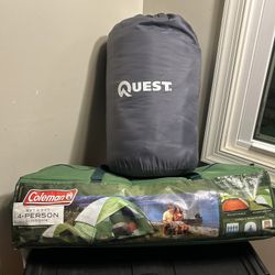 PRE-OWNED COLEMON 4 PERSONS TENT βΊοΈ & SLEEPING BAG