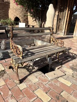 Antique Cast Iron Garden Bench