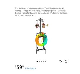 Brand new 2 In 1 Garden Hose Holder & Heavy Duty Shepherds Hooks Combo