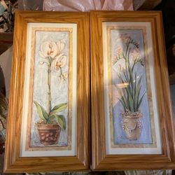 FLOWER PAINTINGS (SET OF TWO)