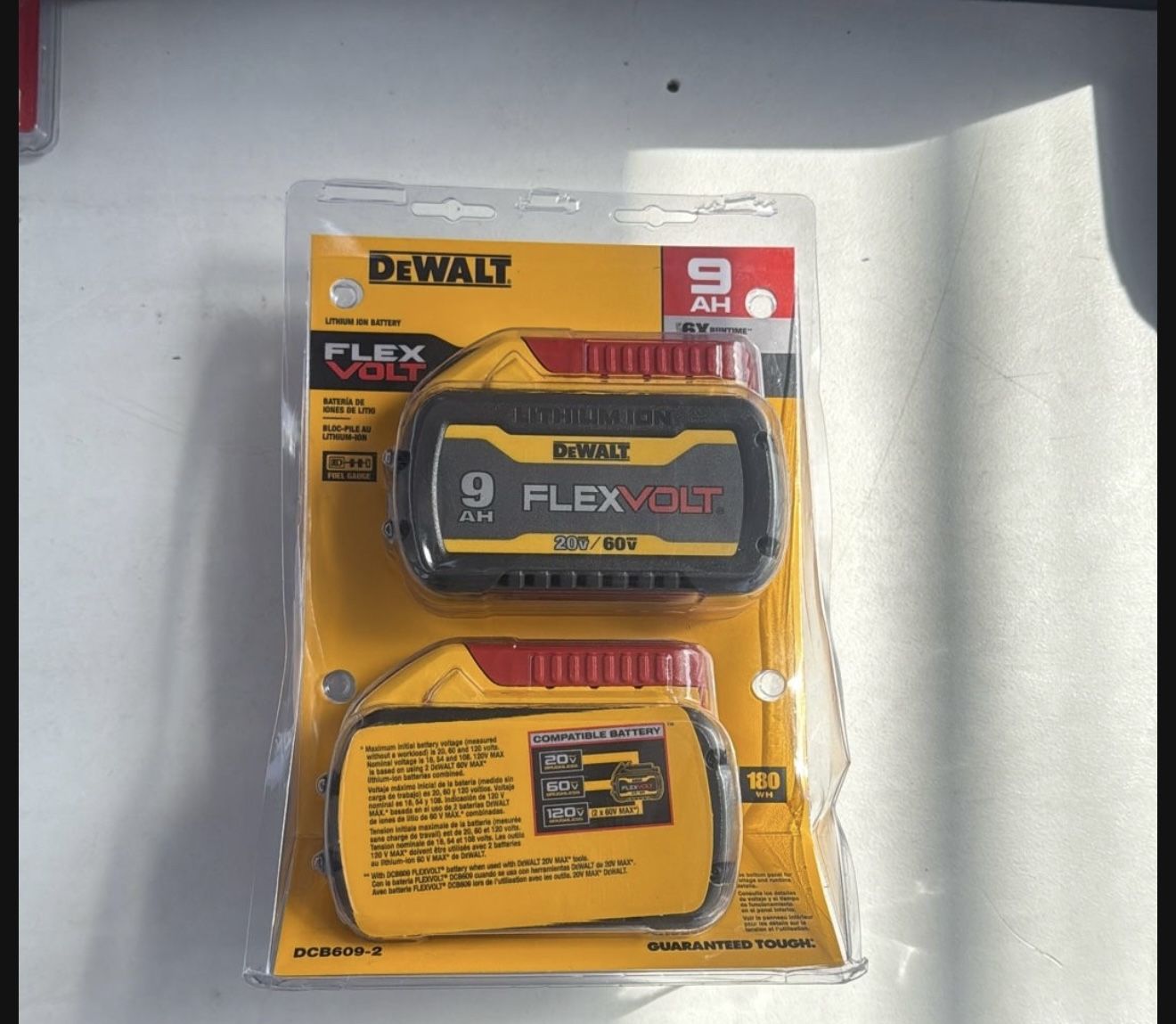 DeWalt DCB609 FlexVolt 60V Max 9.0 Ah Lithium-Ion Battery Pack