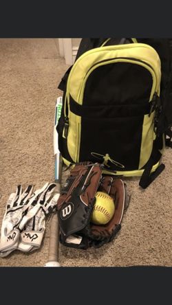Girls softball gear