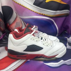 Jordan Retro 5 Low “Fire Red”