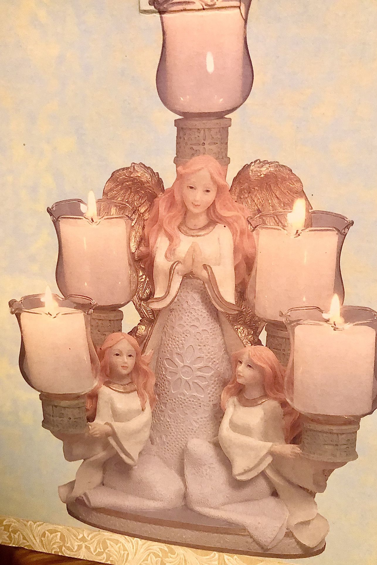 “MOTHER’S  DAY ?”  ANGEL  VOTIVE  CANDLE  HOLDER
