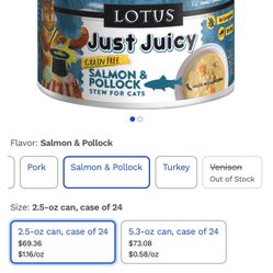 Lotus Juicy Stew Salmon And Pollock Cat Food