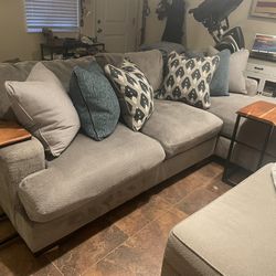 Ashley Sectional Couch And Ottoman