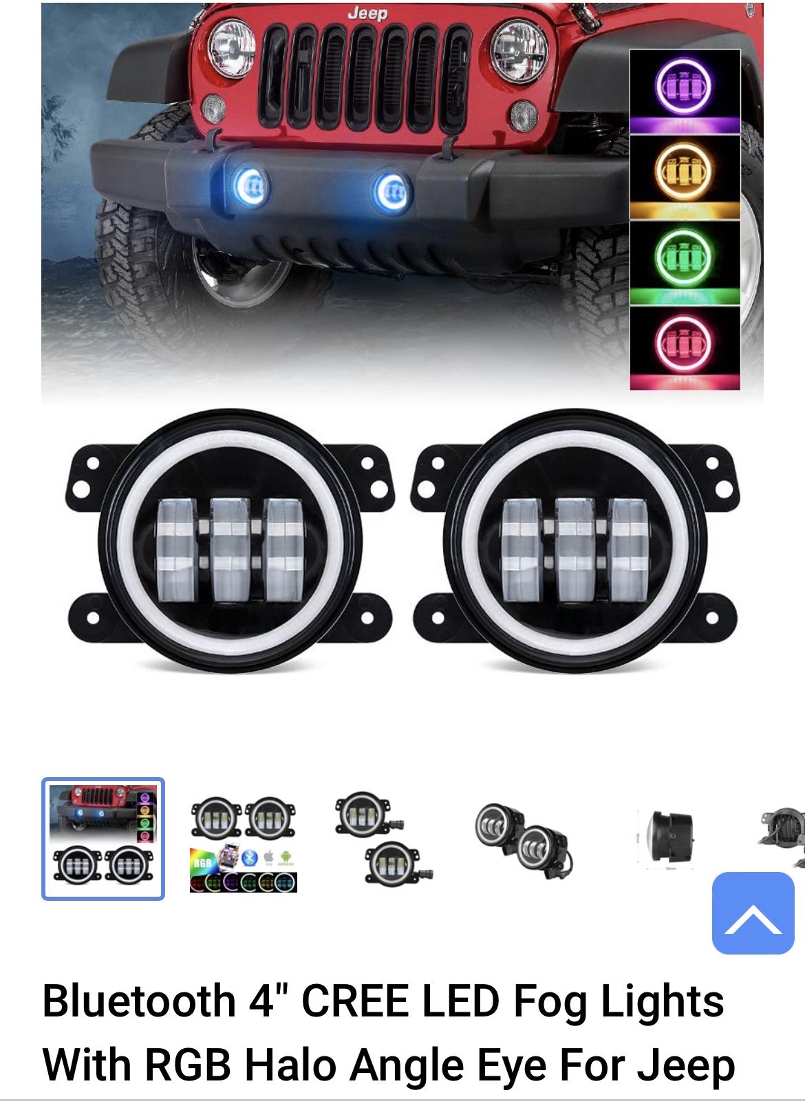 4” Inch Round Led Fog Lights With RGB Halos