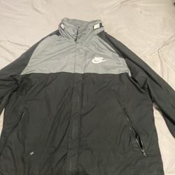 Nike Windbreaker Black And Gray Xl