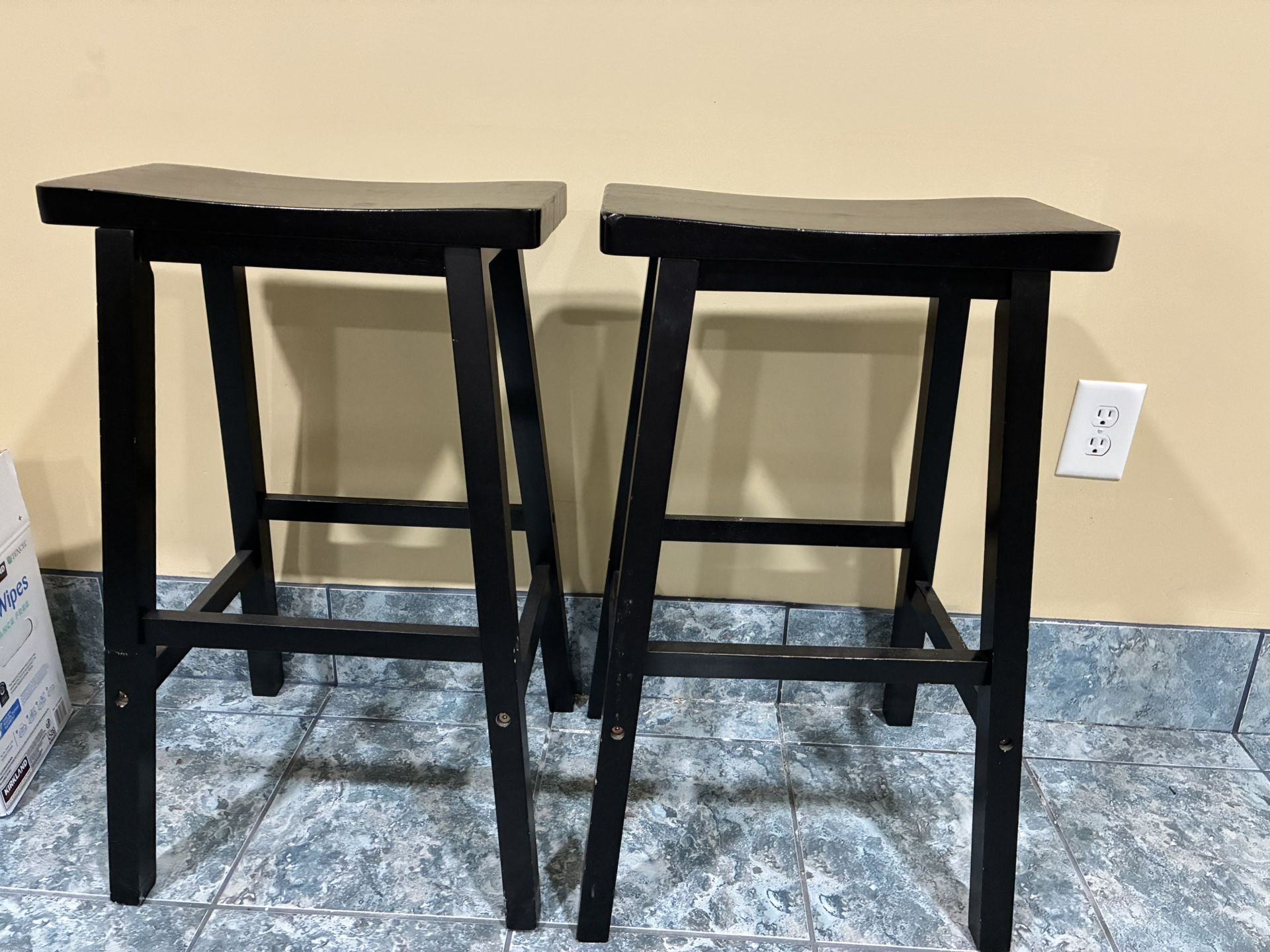 Bar Stools (2)- Wooden