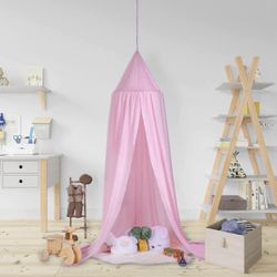 New! Kids Bed Canopy - Play Tent with Dome Hanging from Ceiling for Girls Boys Room - Reading Nook Princess Castle - Girl Bedroom Decor - Mosquito Net