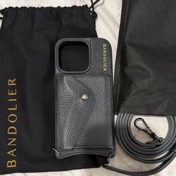 iPhone 16 pro Bandolier Case Strap Carry LEATHER 