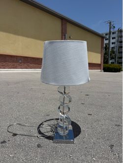 Modern Glass Table Lamp – Excellent Condition