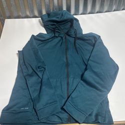 Nike Dri Fit Full Zip Hoodie Green XL