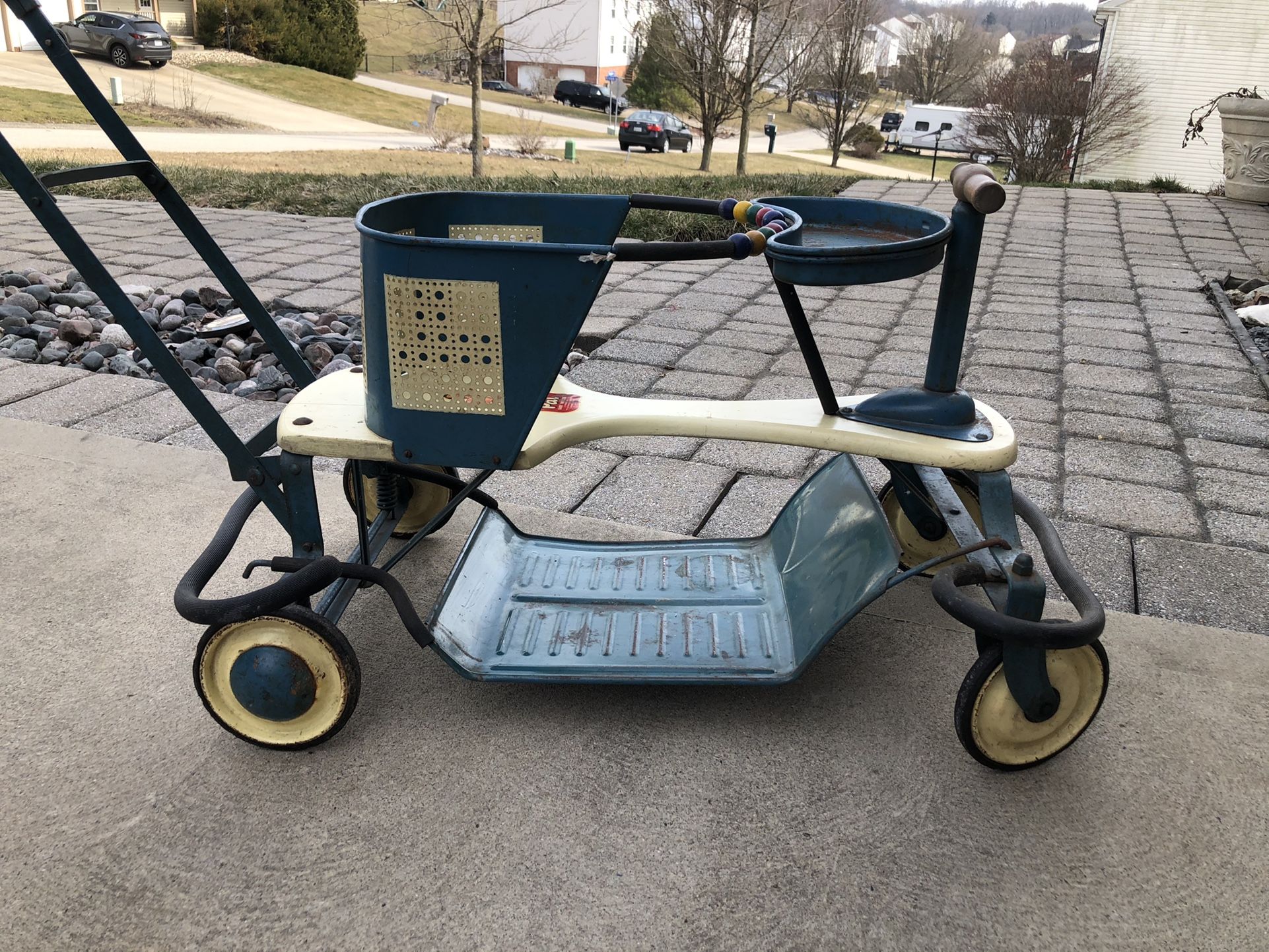PAL Vintage metal Baby Walker Stroller