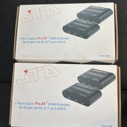 J-Tech Digital ProAV HDMI Extender Over Single Cat5e/6 Cable TCP/IP 1080p IR Remote Up to 400ft