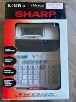 Brand New Sharp EL-1801V Printing Calculator — Unopened
