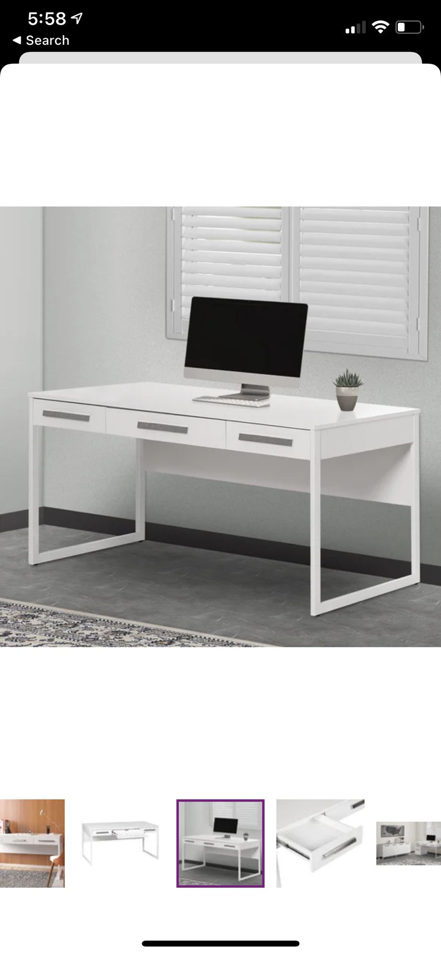 White Desk - Executive Desk 