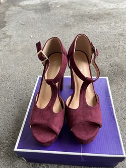 Top Moda Burgandy Heel