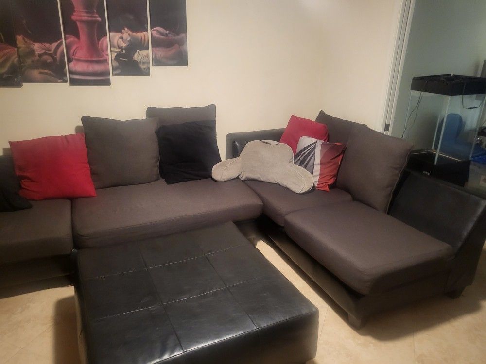 Couch Ottoman & 15 Gallon Aquarium