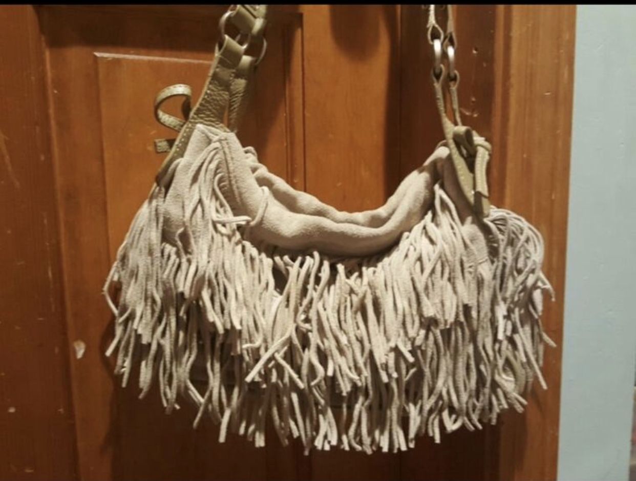 Victoria Secret suede fringe purse