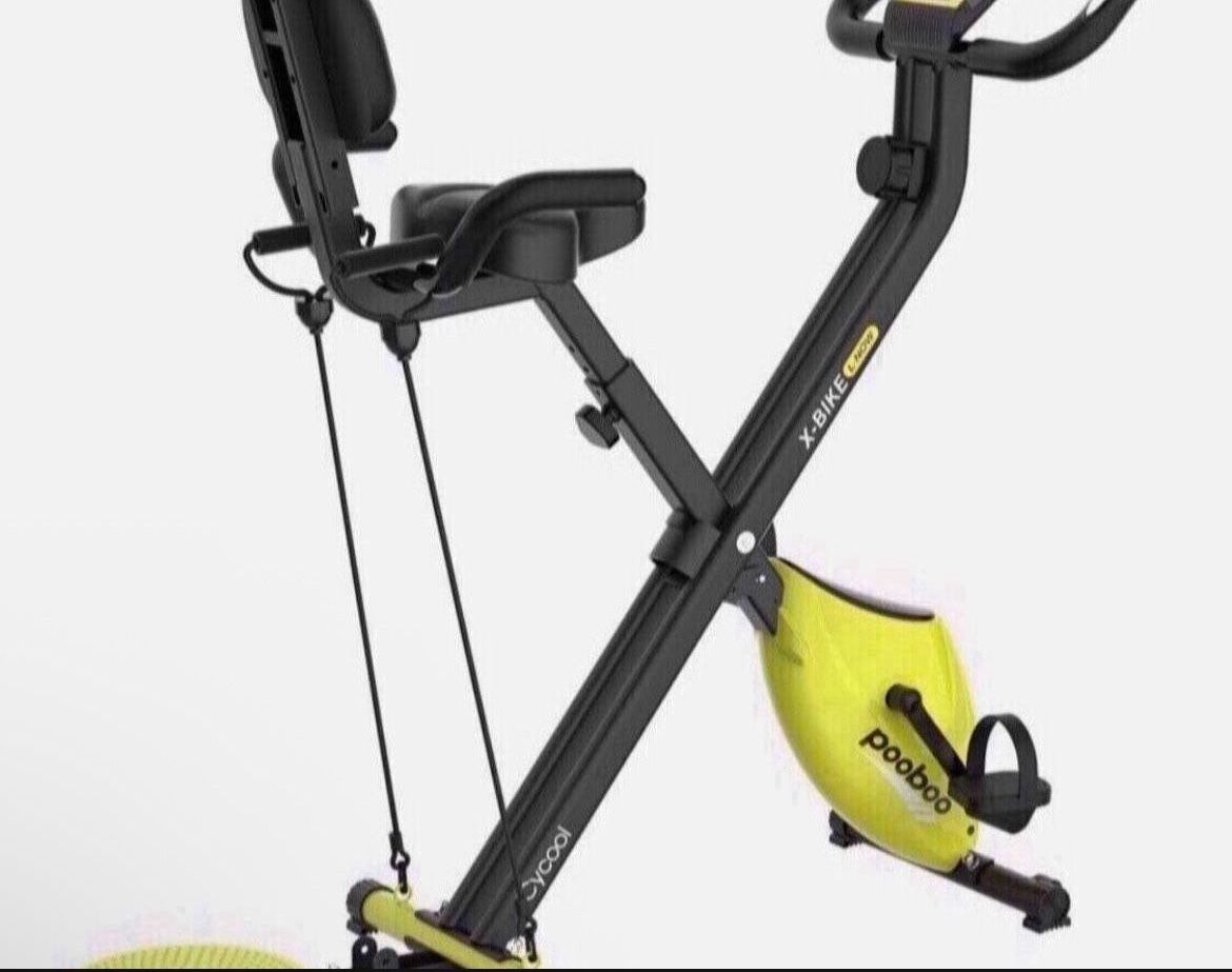 4in1 Folding Exercise Bike Indoor Cycling Bike Stationary Bike Magnetic X Bike