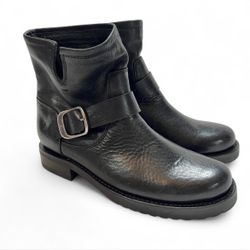 Frye Veronica Black Leather Ankle Boots Size 6.5 New
