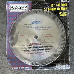 Lifetime Carbide 10 Inch Circular Saw Blade New In Package