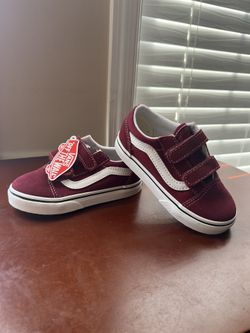 Vans Old Skool - Port Royale - Burgundy Maroon Red - Suede & Canvas - Unisex Kids