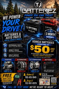 Batteries for cars and trucks refurbished