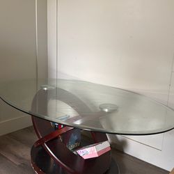 Glass coffee table