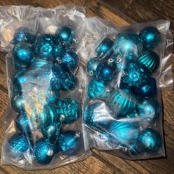 Blue Metallic Ornaments 