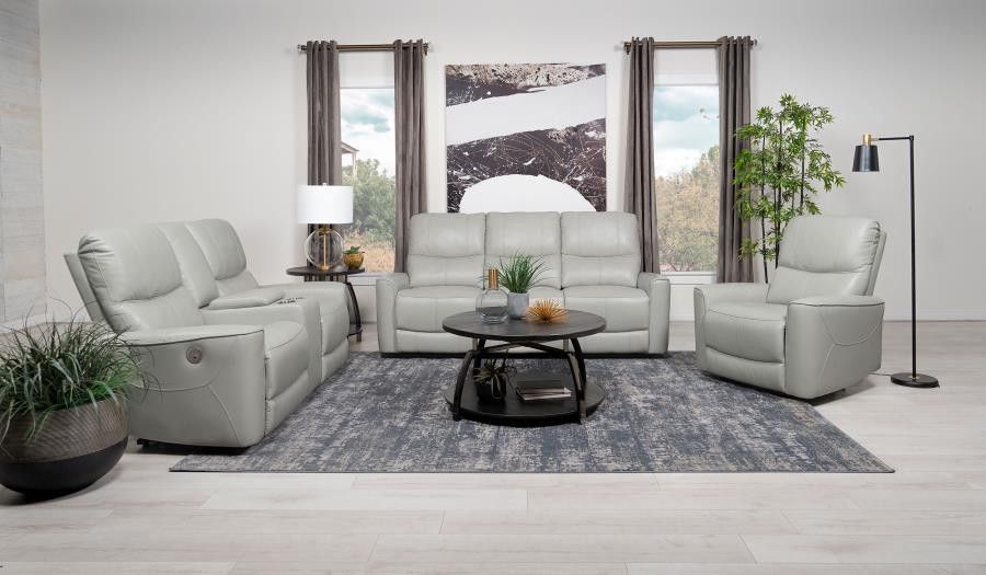 Leather Power Reclining Sofa Set – 3 PCS: Sofa, Loveseat & Chair. Elegance & Comfort