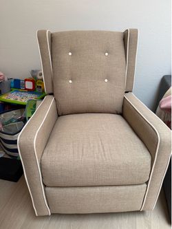 Neutral Tan Baby Relax Mikayla 4-in-1 Nursery Swivel Glider Rocker Recliner