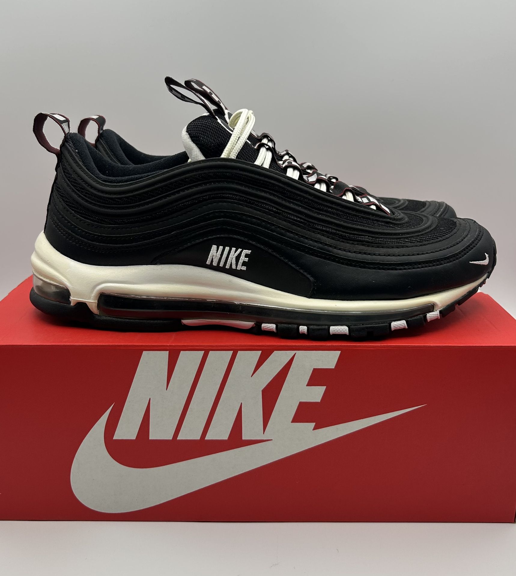 Nike Air Max 97 Premium Black/White Varsity Red Size