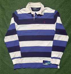Vintage Polo Ralph Lauren Striped  Rugby Long Sleeve Medium 