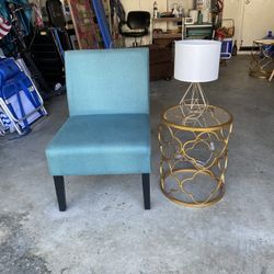 Chair Lamp & Side End Table Home Furniture 