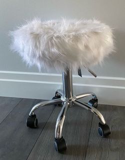 Rolling vanity stool adjustable