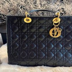 Dior Black Leather purses and handbag