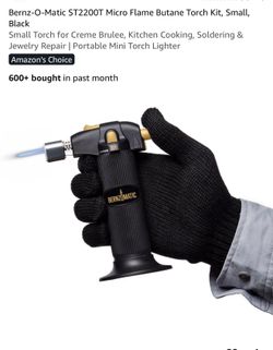 Small Torch for Creme Brulee, Kitchen Cooking, Soldering & Jewelry Repair | Portable Mini Torch Lighter