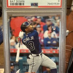 PSA 9 Mint - Ronald Acuna Jr. - Bat Down - RC