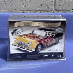 Limited Edition Testors Gold Series 1/24 BLACK FLAMES 55 Chevy Bel Air Model Kit