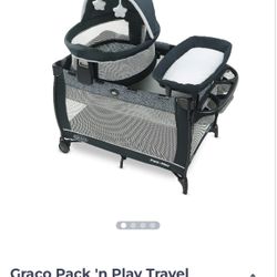Graco Pack 'n Play Travel Dome LX Playard | Includes Portable Bassinet, Full-Size Infant Bassinet, and Diaper Changer And A Mattress