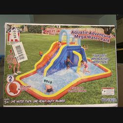 Aquatic Adventures Mega Water Park Inflatable With Blower!!!!