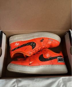 Nike Air Force 1 Just Do It Orange Sneakers