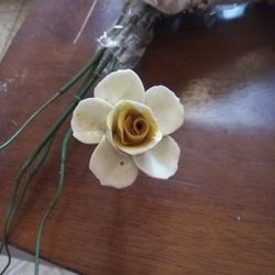 5 Vintage Yellow Bone China Roses