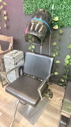 Hair dryer and chair