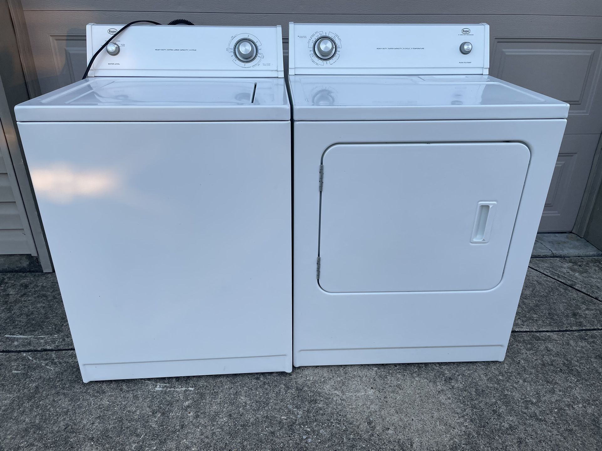 Roper White Washer - Dryer Set