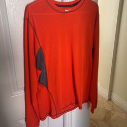 Orange Nike Pro Combat Longsleeve Adult XL
